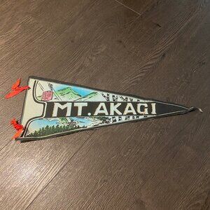 vintage japan mount mt akagi pennant